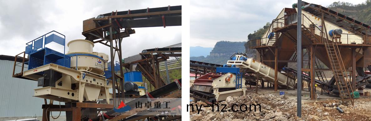 時(shí)産200噸蘤崗巗碎石製砂生産線